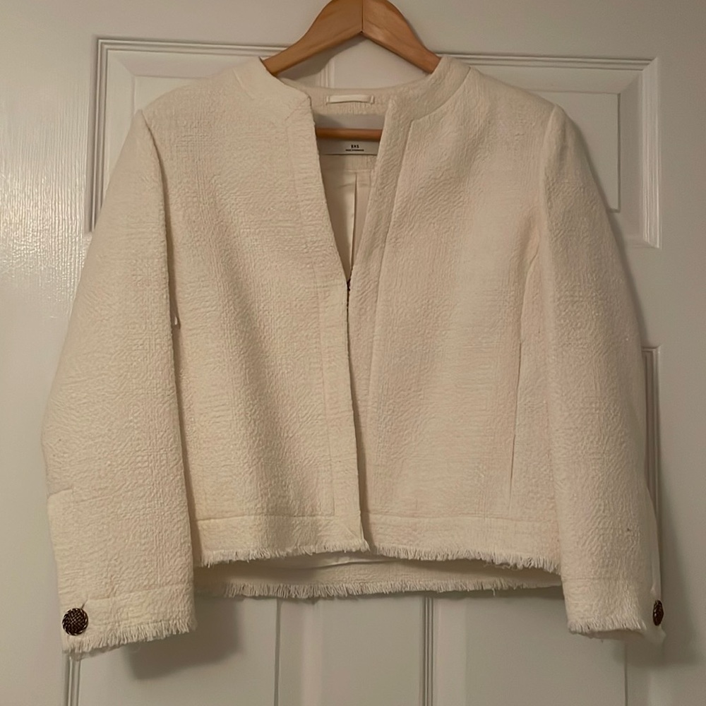 Womens Aritzia Babaton white cream jacket